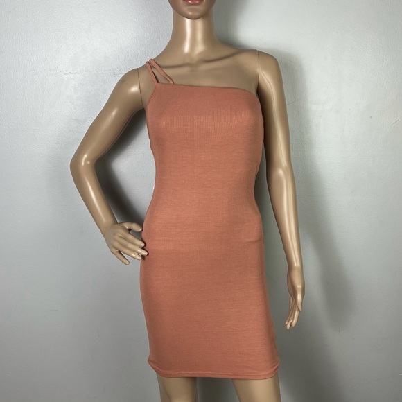 ENZA COSTA REVOLVE RIBBED ONE-SHOULDER MINI DRESS - Picture 2 of 11